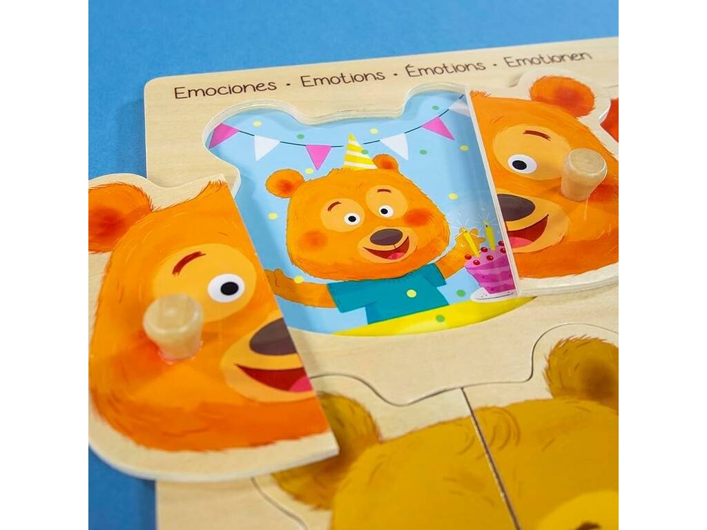 Puzzle in legno Orso Emozioni da 8 pezzi