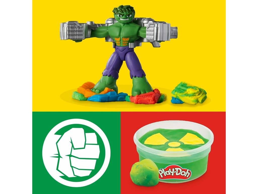 Playdoh Marvel Set Hulk Schiaccia e modella