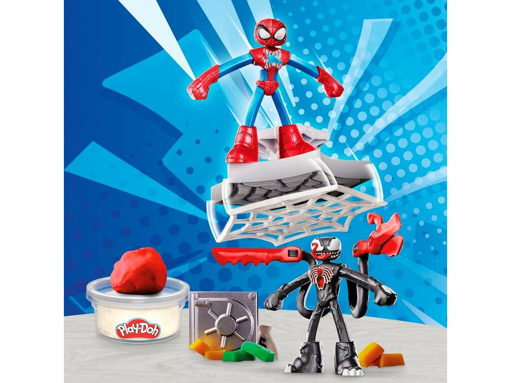 Playdoh Marvel Spiderman Lancia e Prendi
