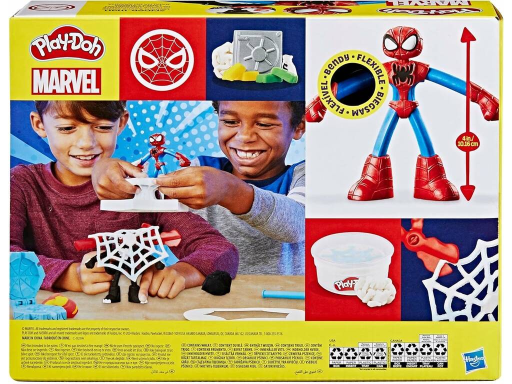 Playdoh Marvel Spiderman Lancia e Prendi