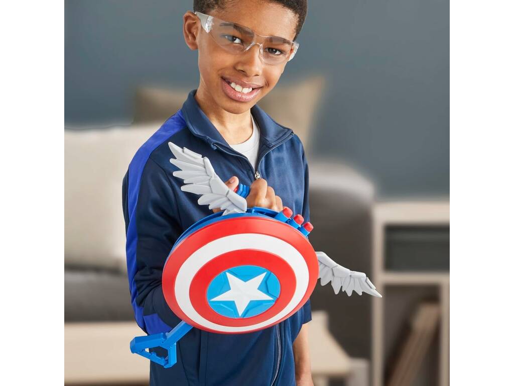 Nerf Capitan America Brave New World Scudo Lanciatore