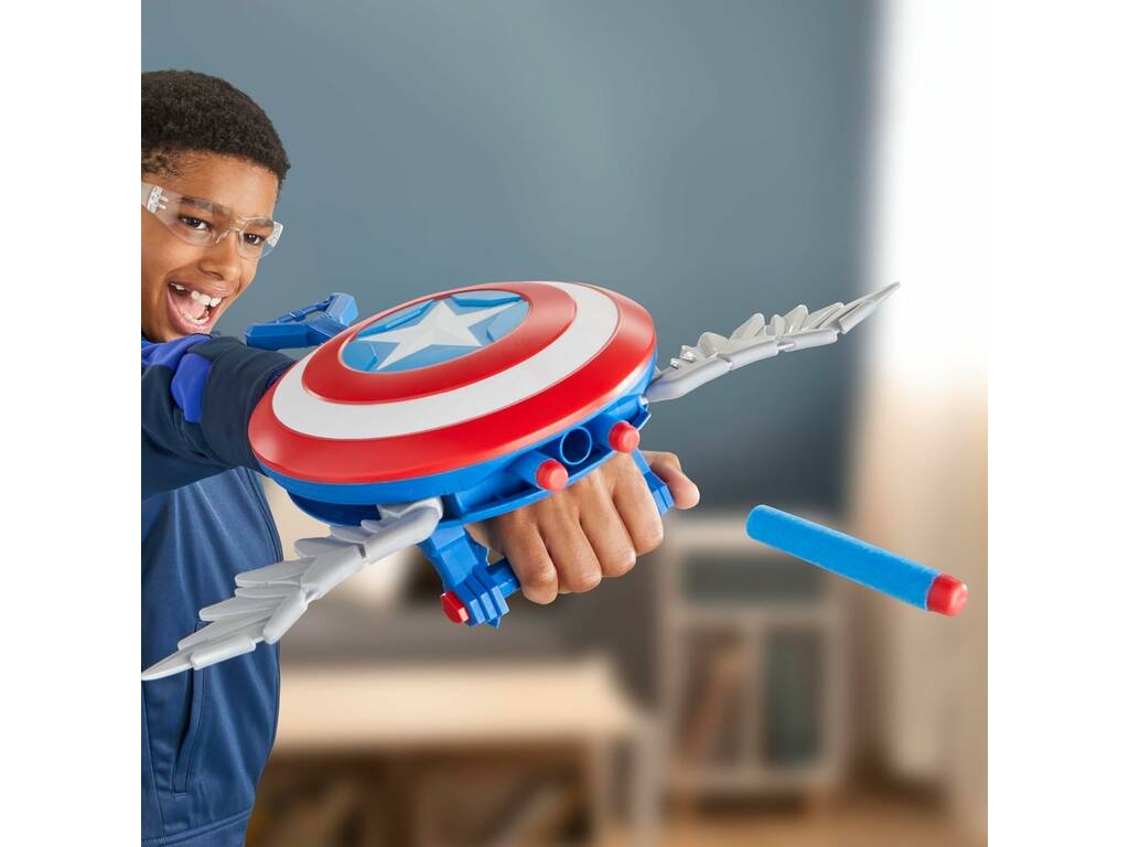 Nerf Capitan America Brave New World Scudo Lanciatore