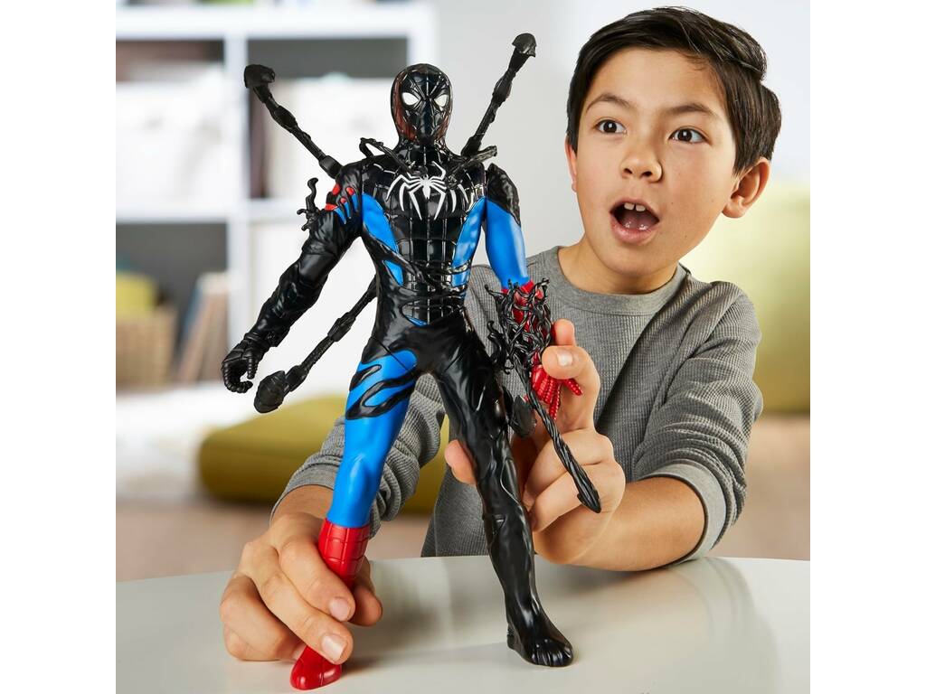 Marvel Spiderman VenomVersus Figura Spiderman Trasformazione Liquida