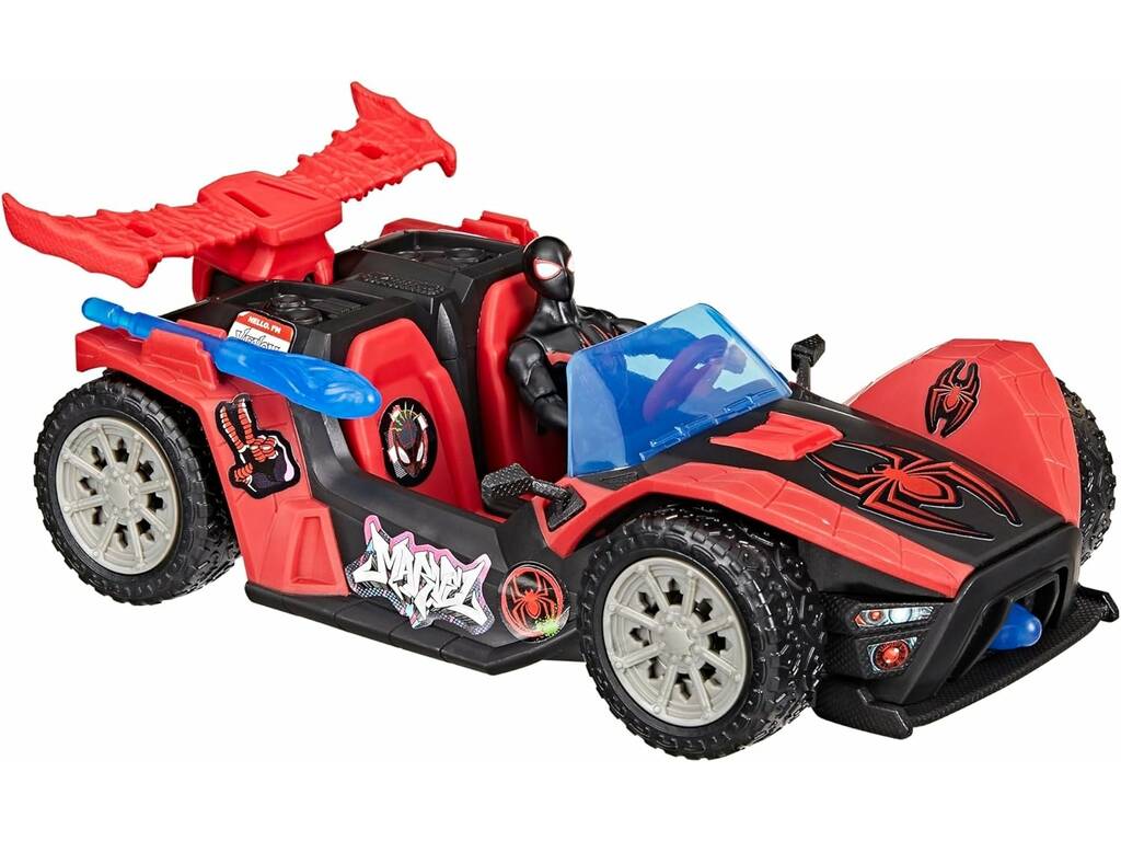 Marvel Spiderman VenomVersus Bolide Lanciatore con Figura Miles Morales