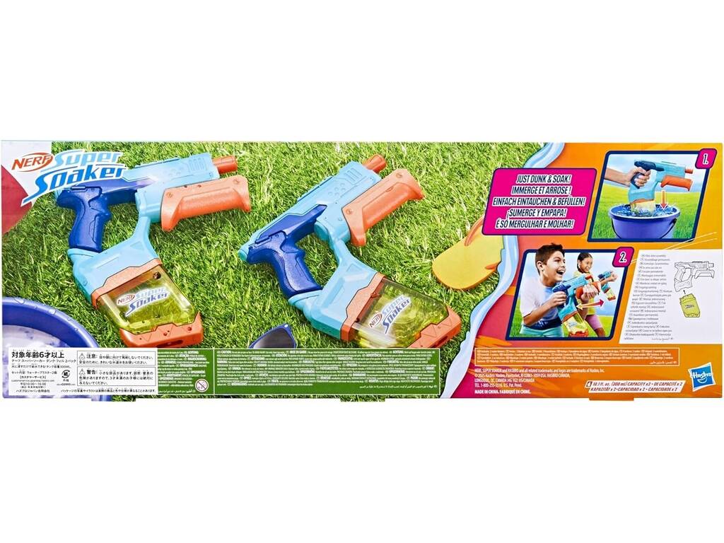 Nerf Super Soaker Pack 2 Lanciatori d'acqua Dunk Fill