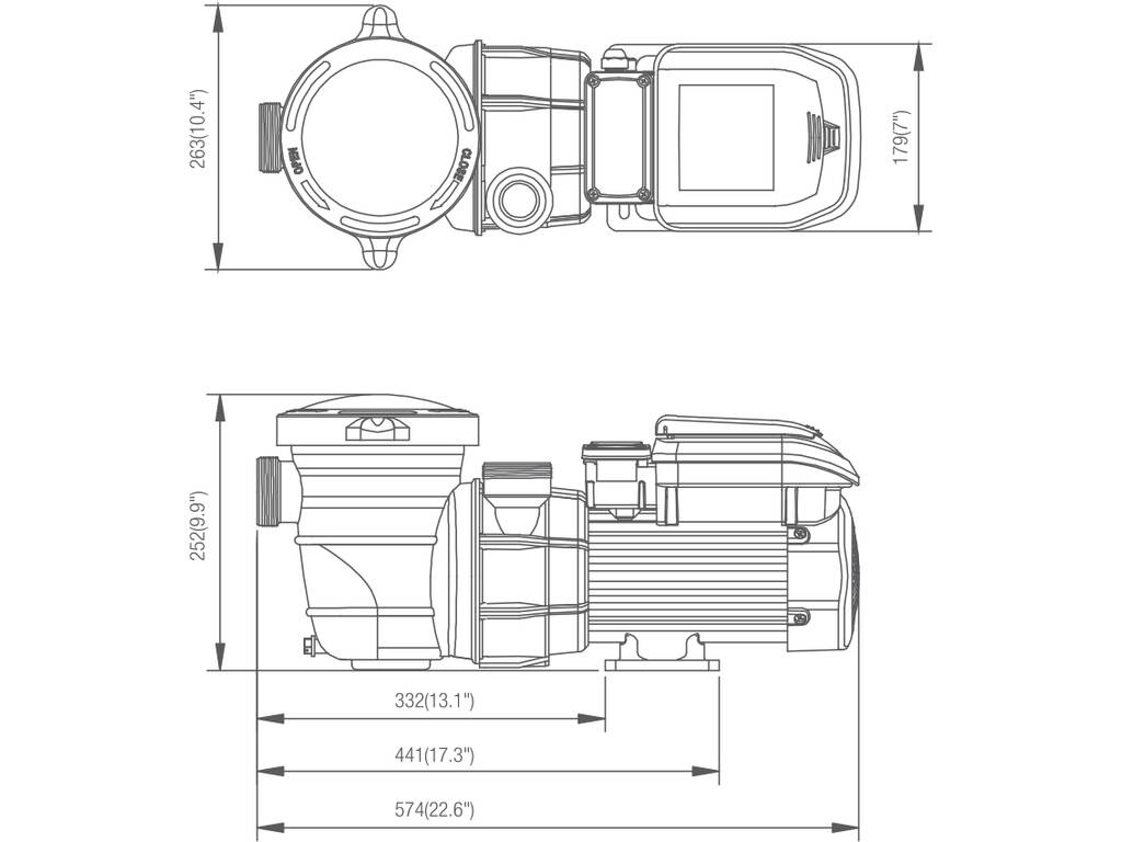 Pompa ad aspirazione automatica PQS VS a velocità variabile da 1,5 CV