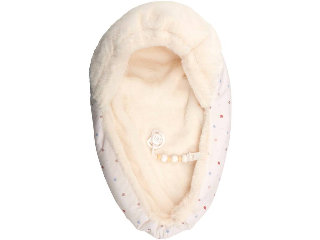 Bambola Reborn Olona da 40 cm con sacco a pelo beige