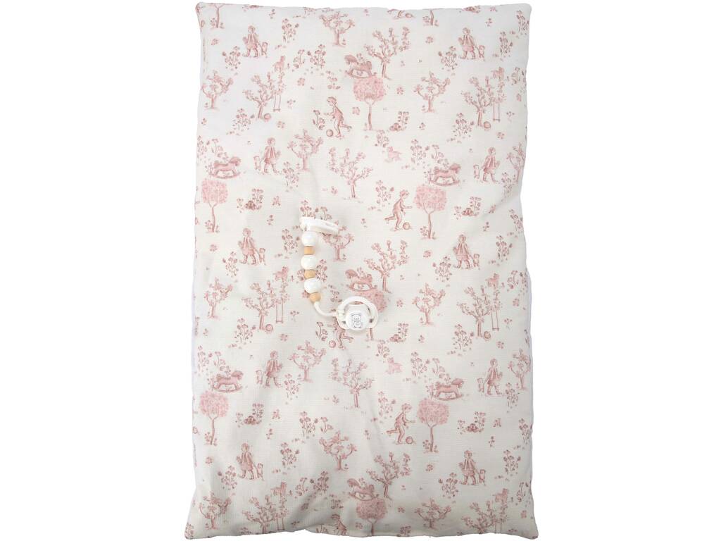 Muñeca Bebé Reborn Julia Rosa de 40 cm con Cojín