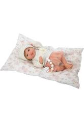 Bambola Reborn Julia Rosa da 40 cm con cuscino