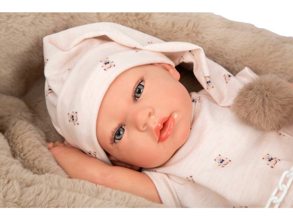 Bambola Reborn Lidia da 40 cm con culla
