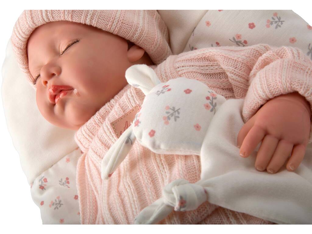 Bambola Bebè Reborn Daira da 45 cm con cuscino e Dou Dou