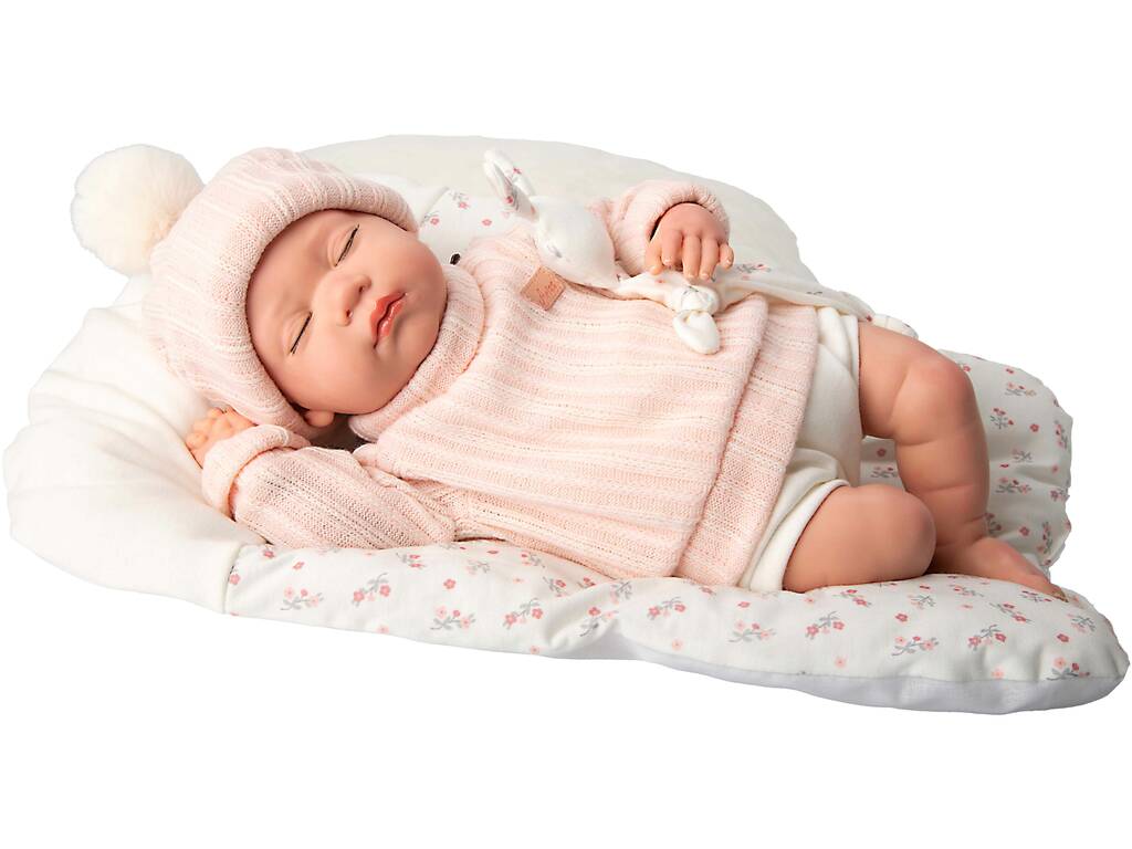 Bambola Bebè Reborn Daira da 45 cm con cuscino e Dou Dou