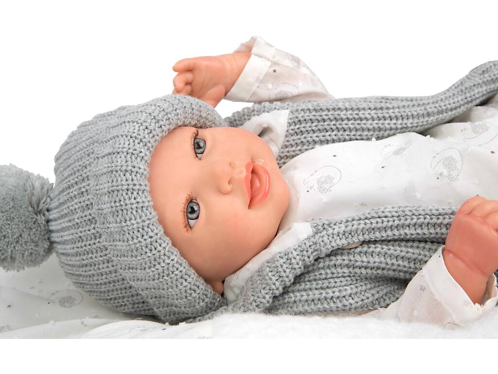 Bambola Reborn Daniela da 45 cm con cuscino