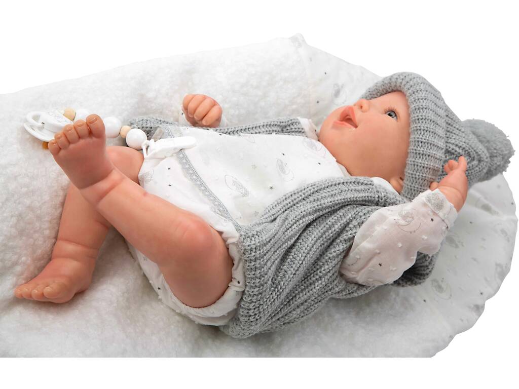 Bambola Reborn Daniela da 45 cm con cuscino