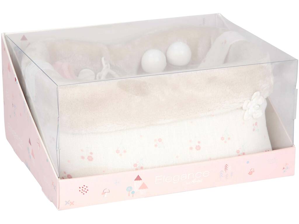 Panier Elegance Beige avec accessoires Pour poupées jusqu'à 28 cm