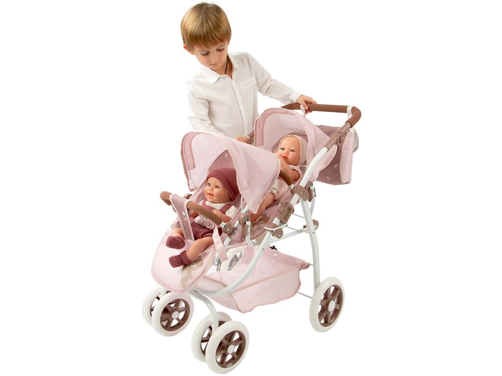 Passeggino per bambole Sedia Gemellare Bear con borsa