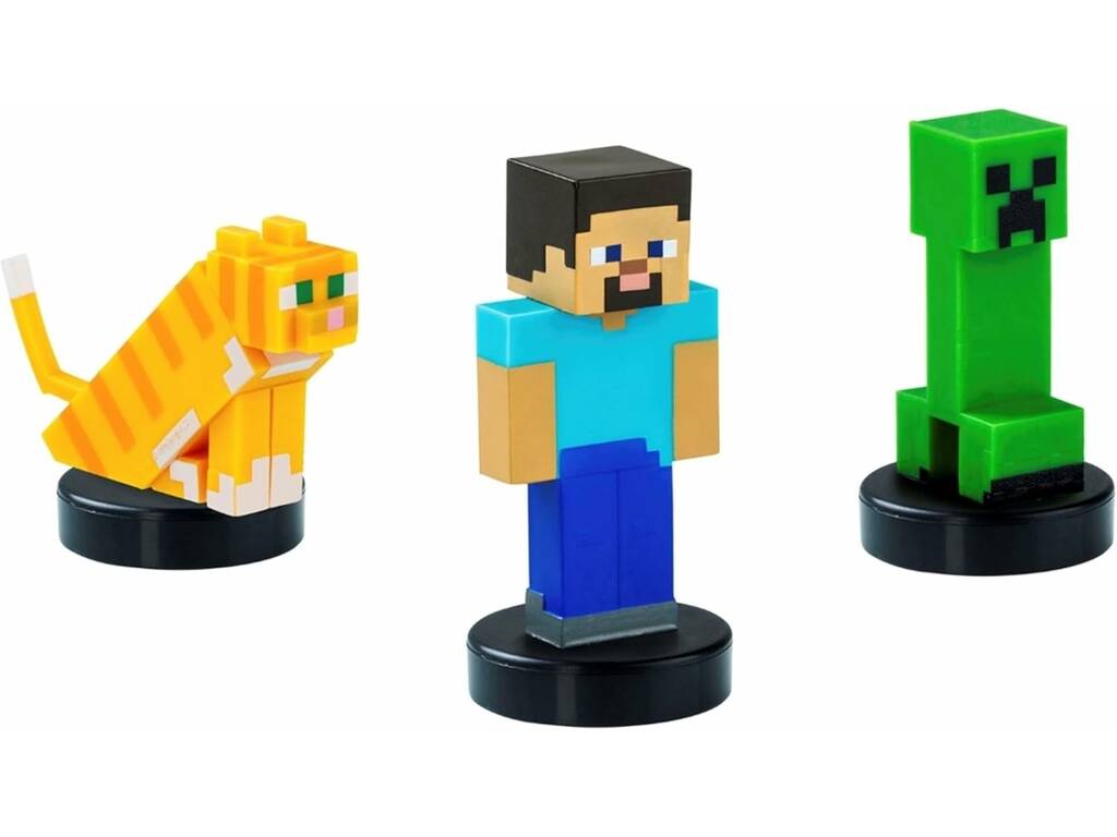 Minecraft Pack di 3 figurine con timbro