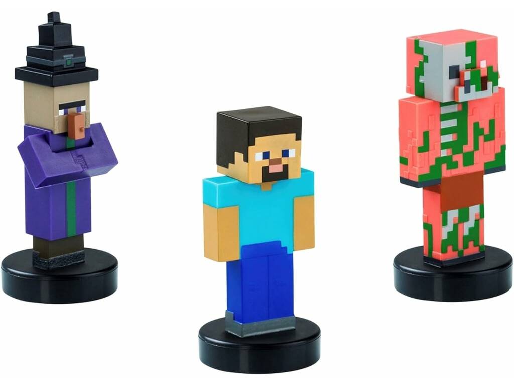 Minecraft Pack di 3 figurine con timbro