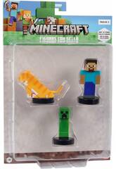 Minecraft - Lot de 3 figurines estampillées