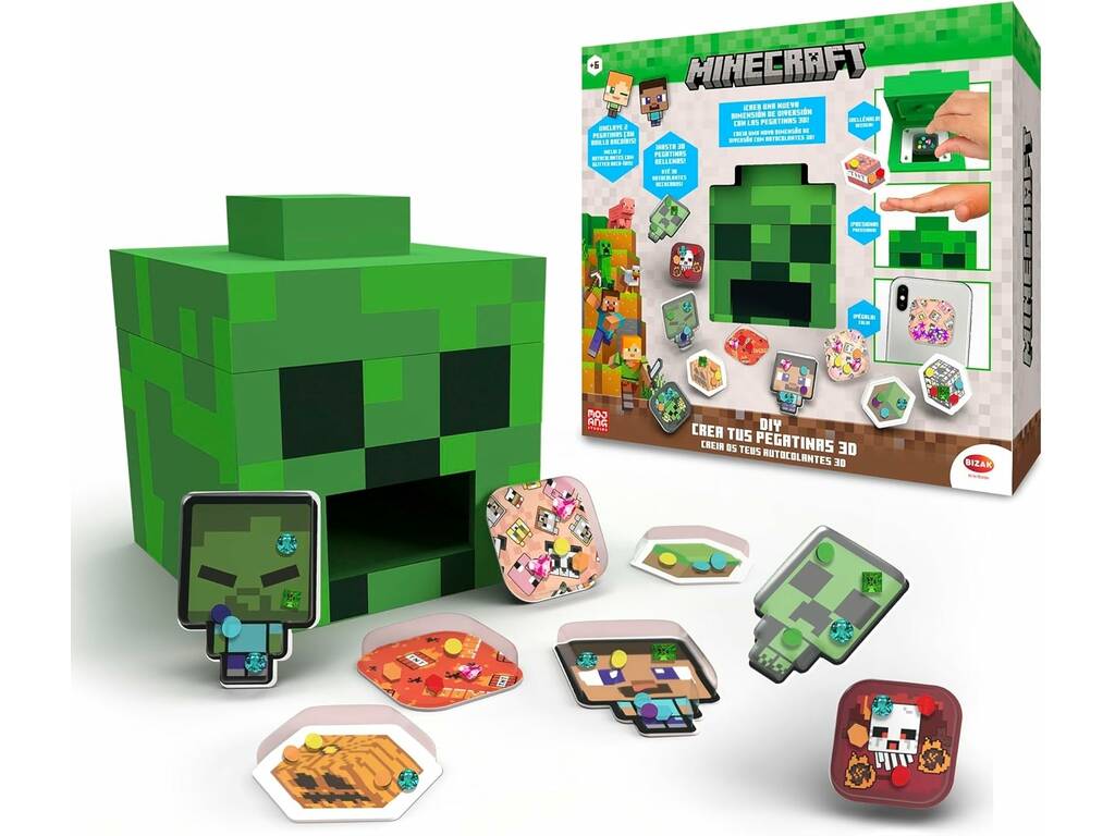 Minecraft Cria os Teus Autocolantes 3D