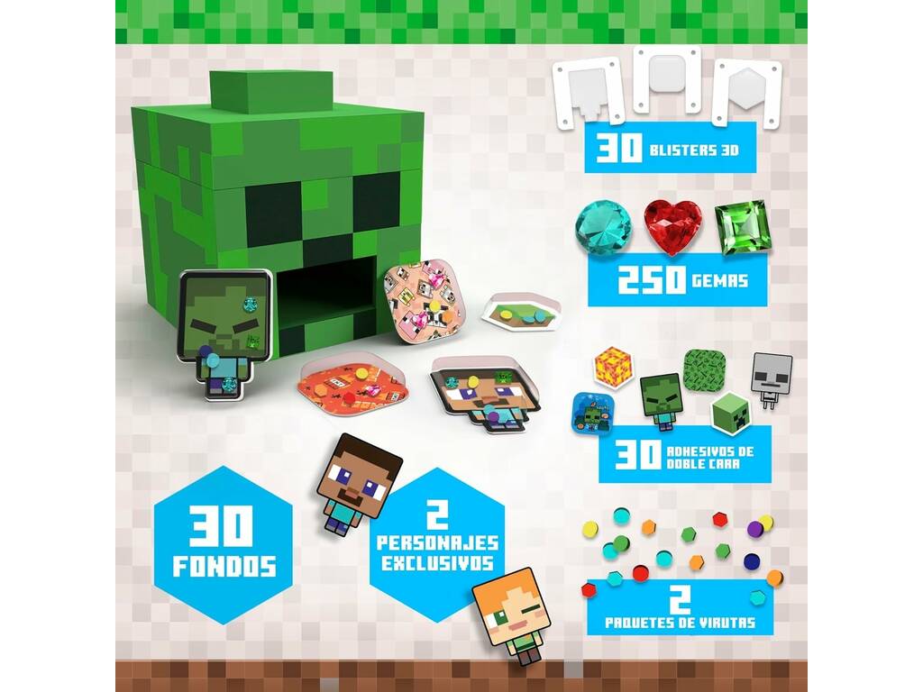 Minecraft Cria os Teus Autocolantes 3D
