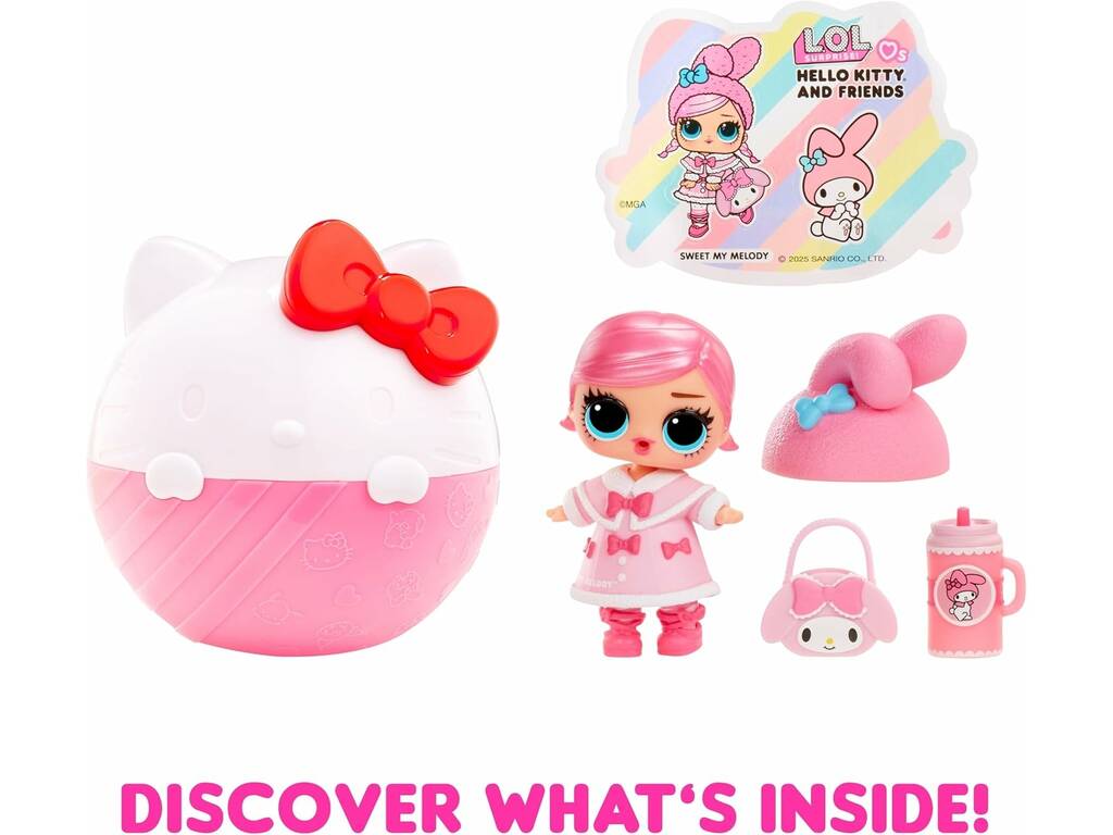 LOL Surprise Hello Kitty And Friends Bambola Sorpresa con Accessori