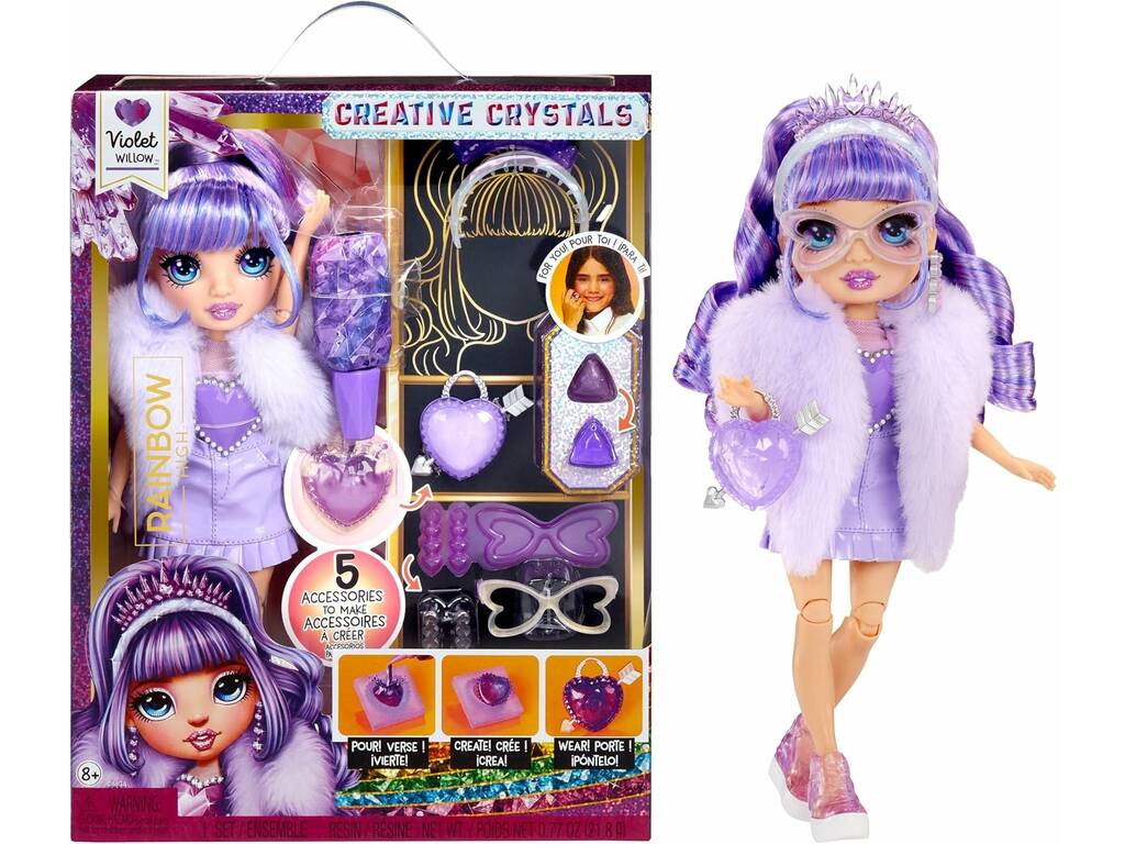 Rainbow High Crystal Bambola Fashion Violet