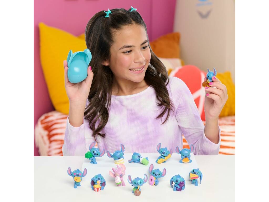 Stitch Palla Sorpresa Blu Mini Figura da Collezione
