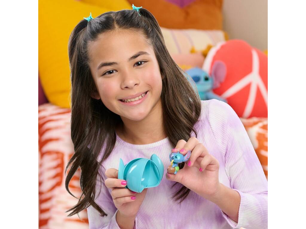 Stitch Palla Sorpresa Blu Mini Figura da Collezione