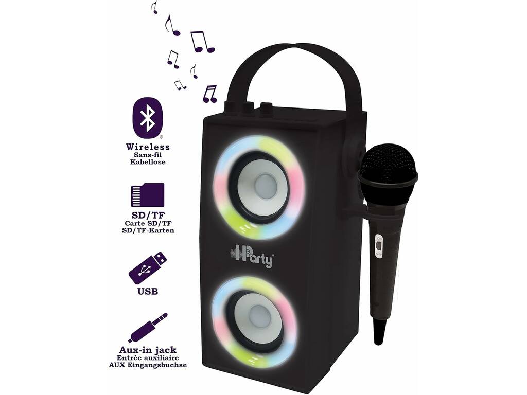 IParty Altoparlante Luminoso Bluetooth con Microfono