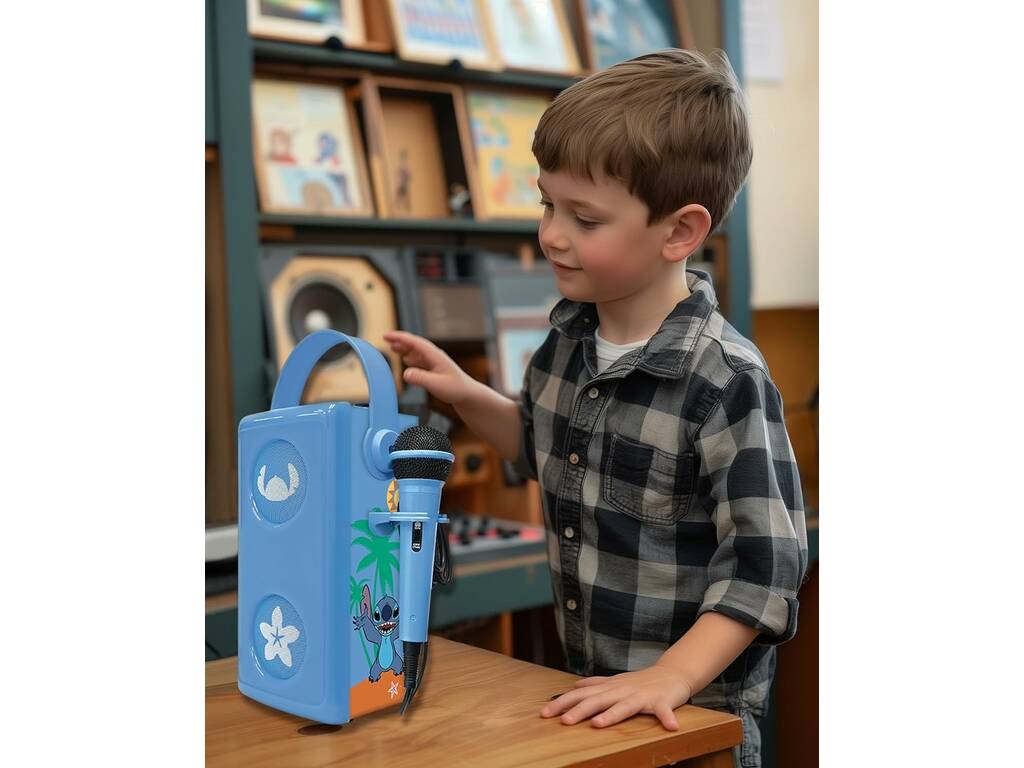 Haut-parleur Bluetooth lumineux Disney Stitch avec microphone