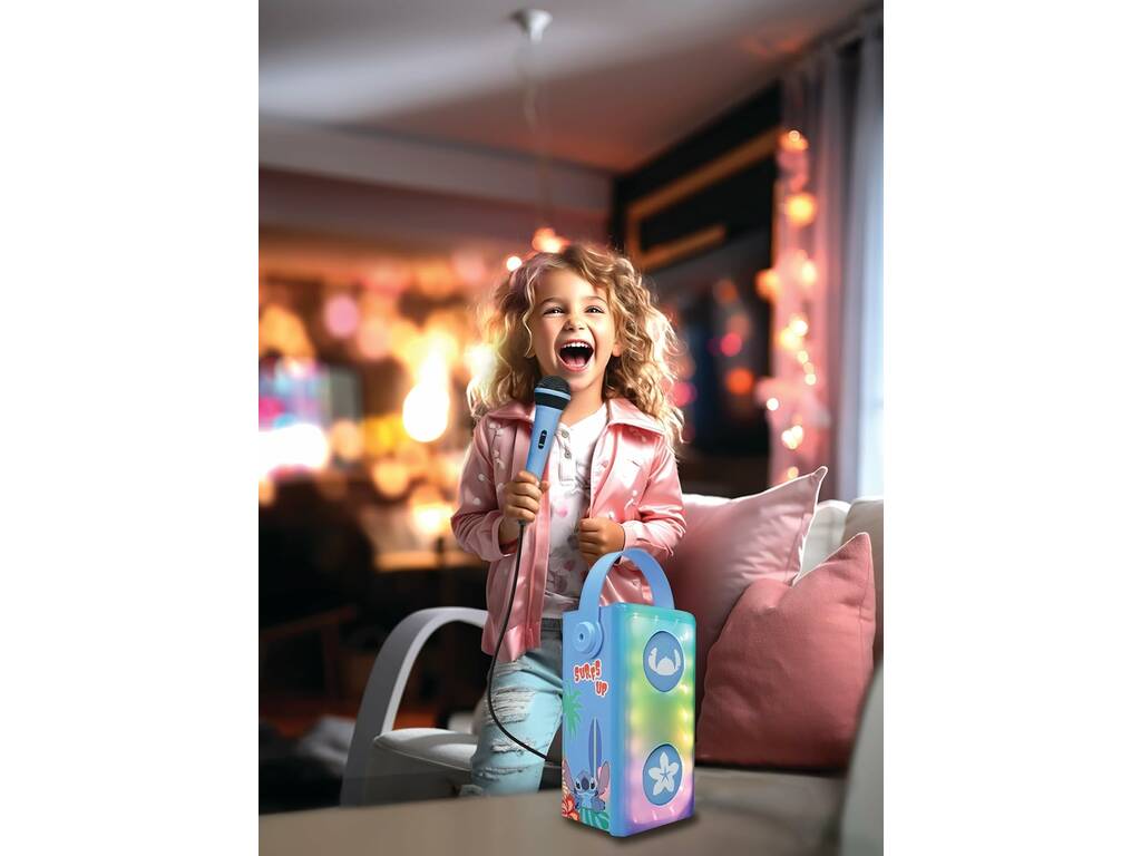 Haut-parleur Bluetooth lumineux Disney Stitch avec microphone