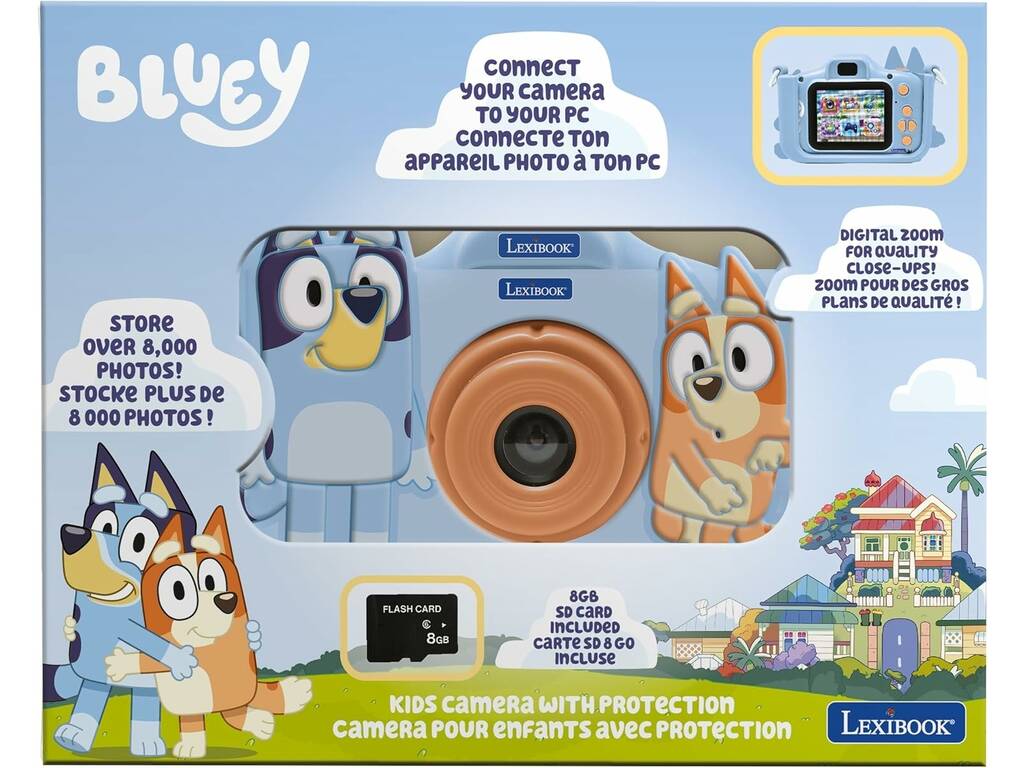Bluey appareil photo numérique pour enfants avec protection
