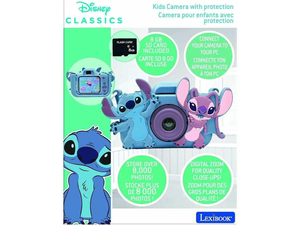 Disney Stitch Fotocamera Digitale per Bambini con Protezione