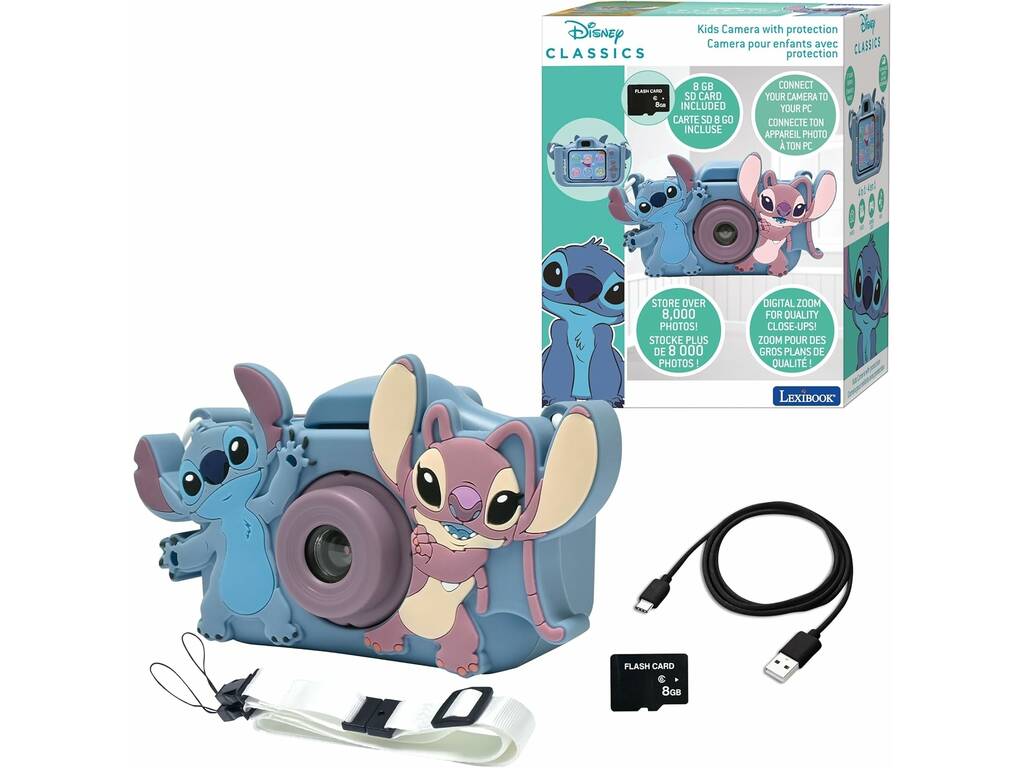 Disney Stitch Fotocamera Digitale per Bambini con Protezione