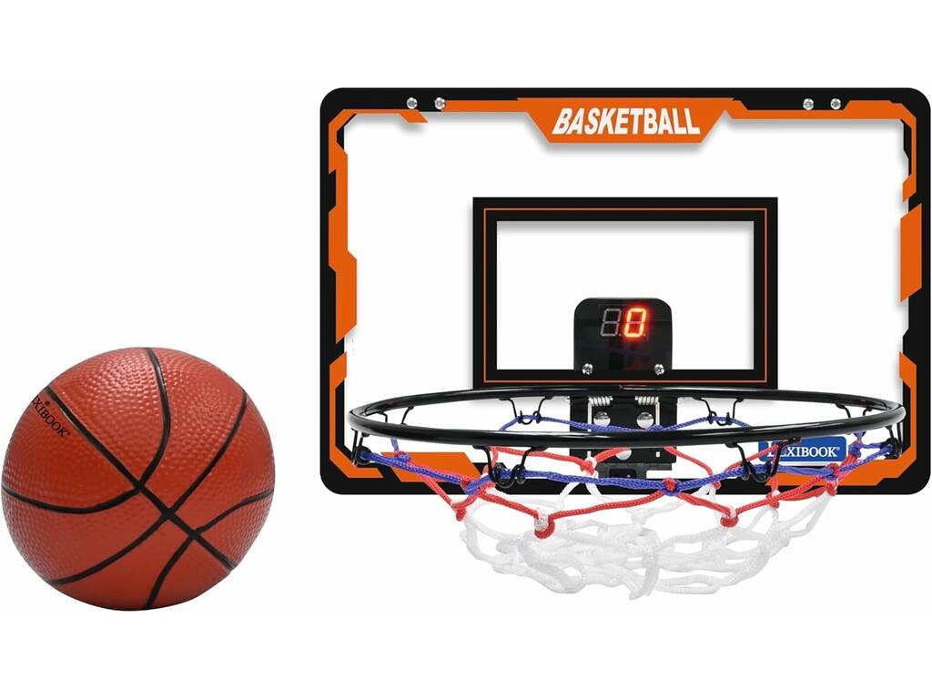 Canestro da basket interattivo con contatore di punti, effetti sonori e pallone