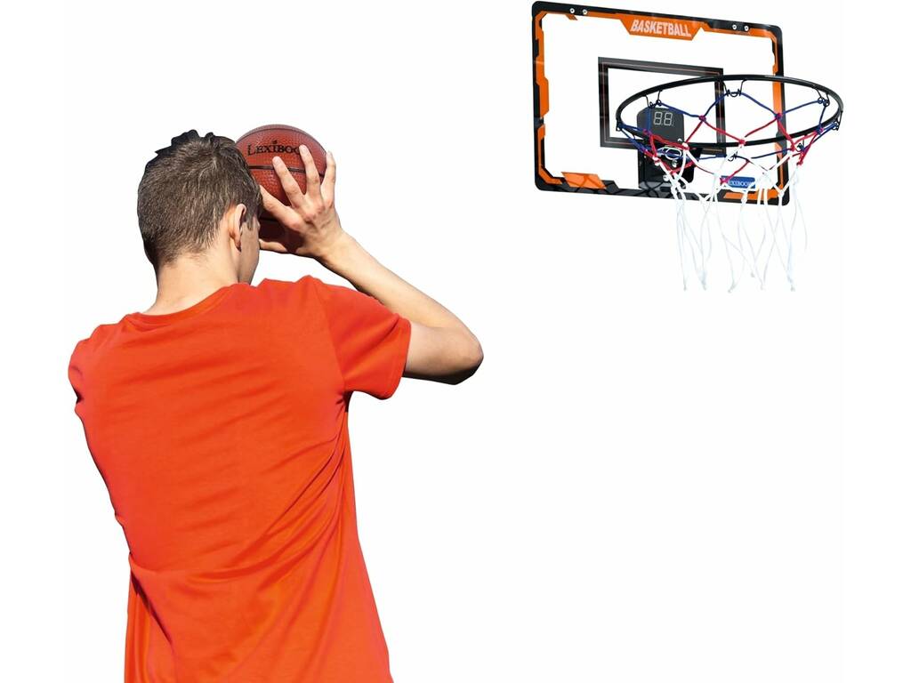 Canestro da basket interattivo con contatore di punti, effetti sonori e pallone