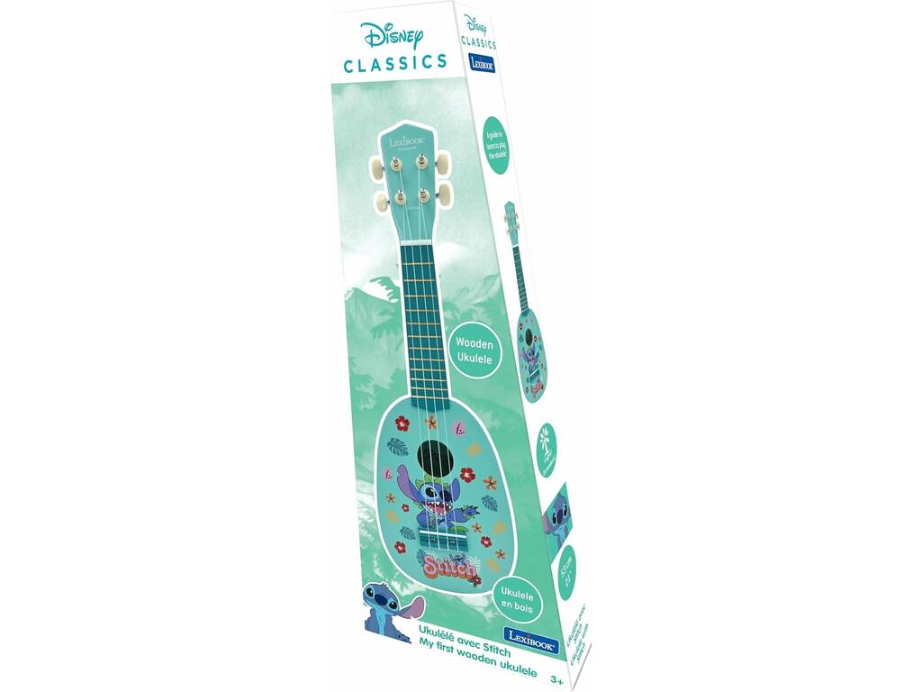 Disney Stitch Ukulele in legno da 53 cm