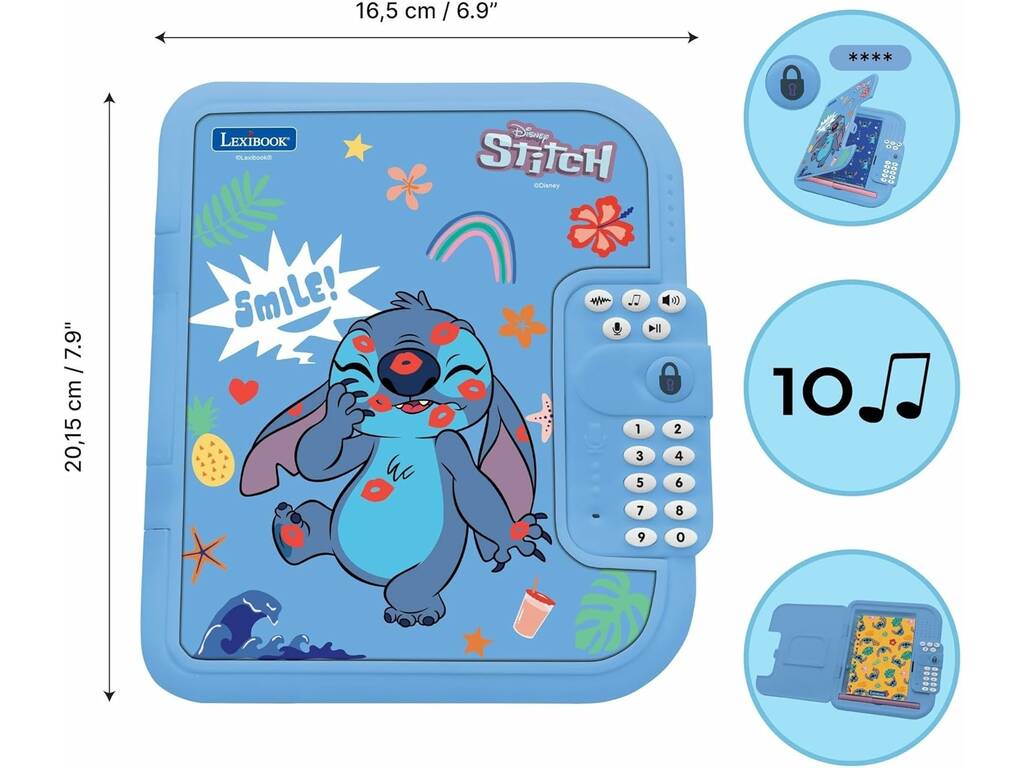 Disney Stitch Diario Secreto Electrónico