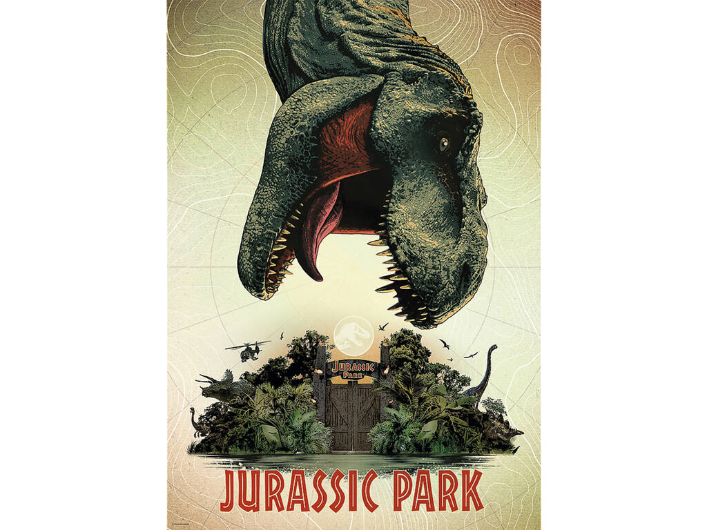 Puzzle 1000 pezzi Premium Jurassic Pack Movie Posters