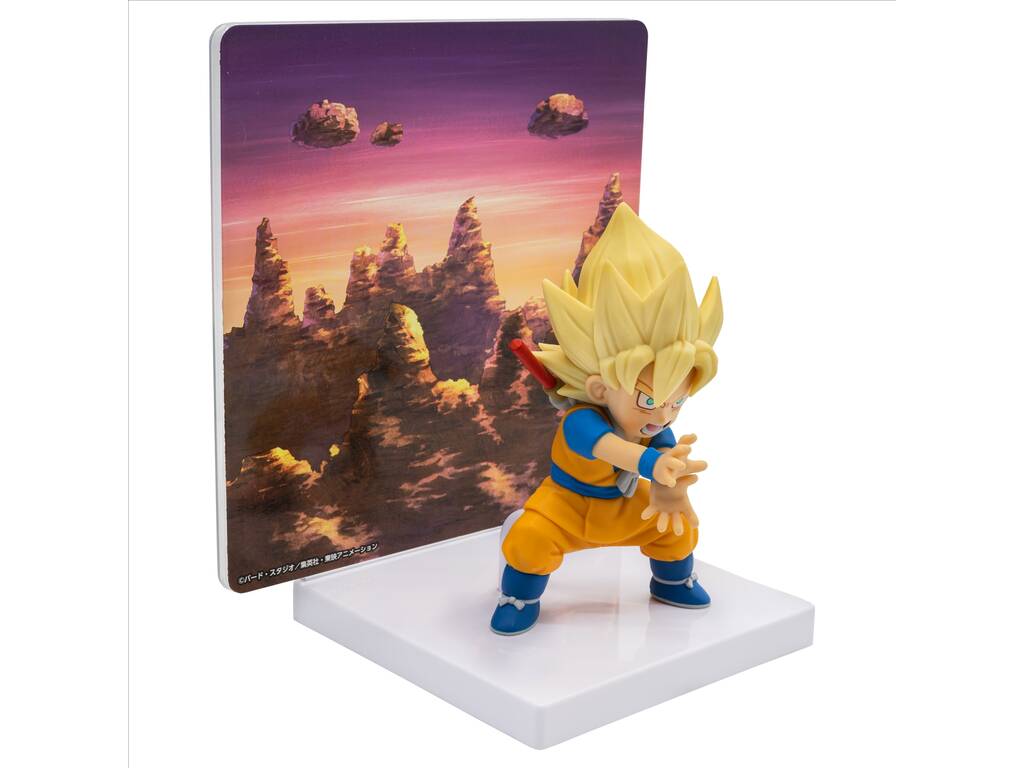 Dragon Ball Daima Figura Super Saiyan Son Goku con Pannello da 14 cm