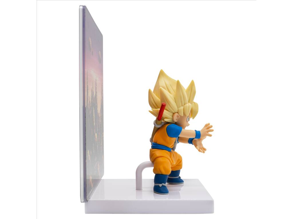 Dragon Ball Daima Figura Super Saiyan Son Goku con Pannello da 14 cm