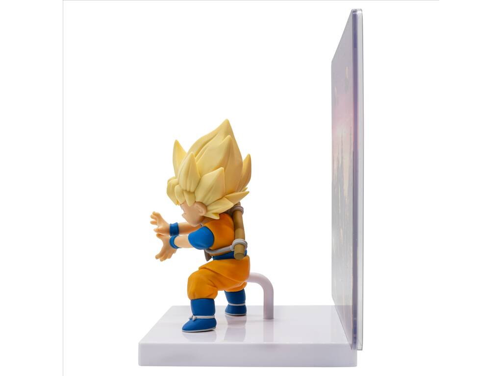 Dragon Ball Daima Figura Super Saiyan Son Goku con Pannello da 14 cm