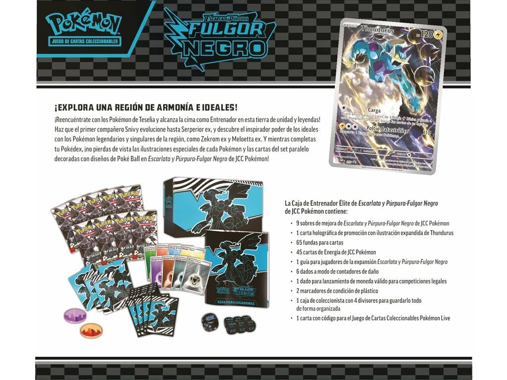 Pokémon TCG Escarlata e Púrpura Brilho Negro Caixa de Treinador Elite