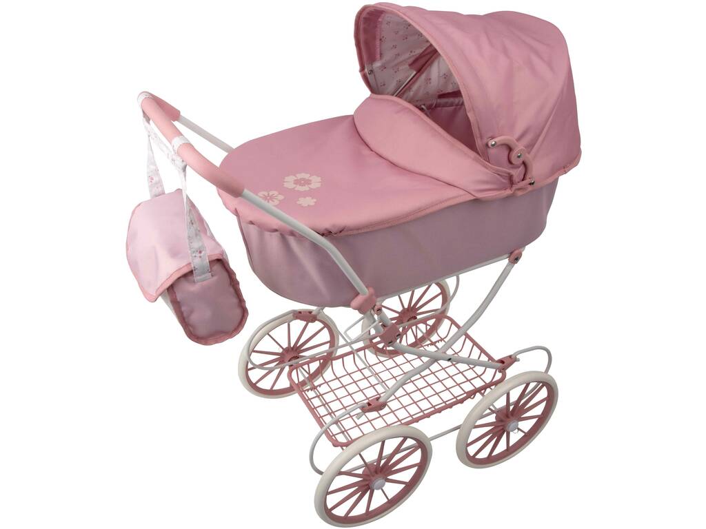 Passeggino per bambole con capottina Elegance con borsa