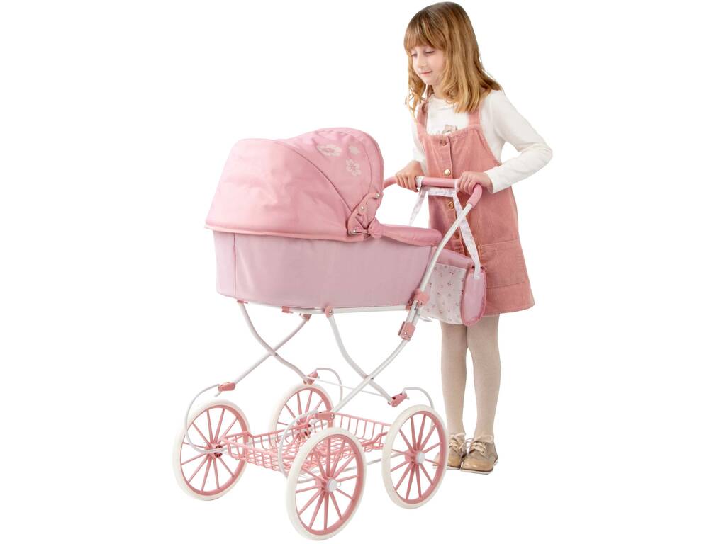 Passeggino per bambole con capottina Elegance con borsa