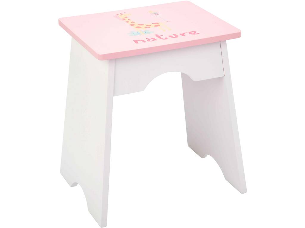 Mon premier coiffeuse Nature en bois avec tabouret