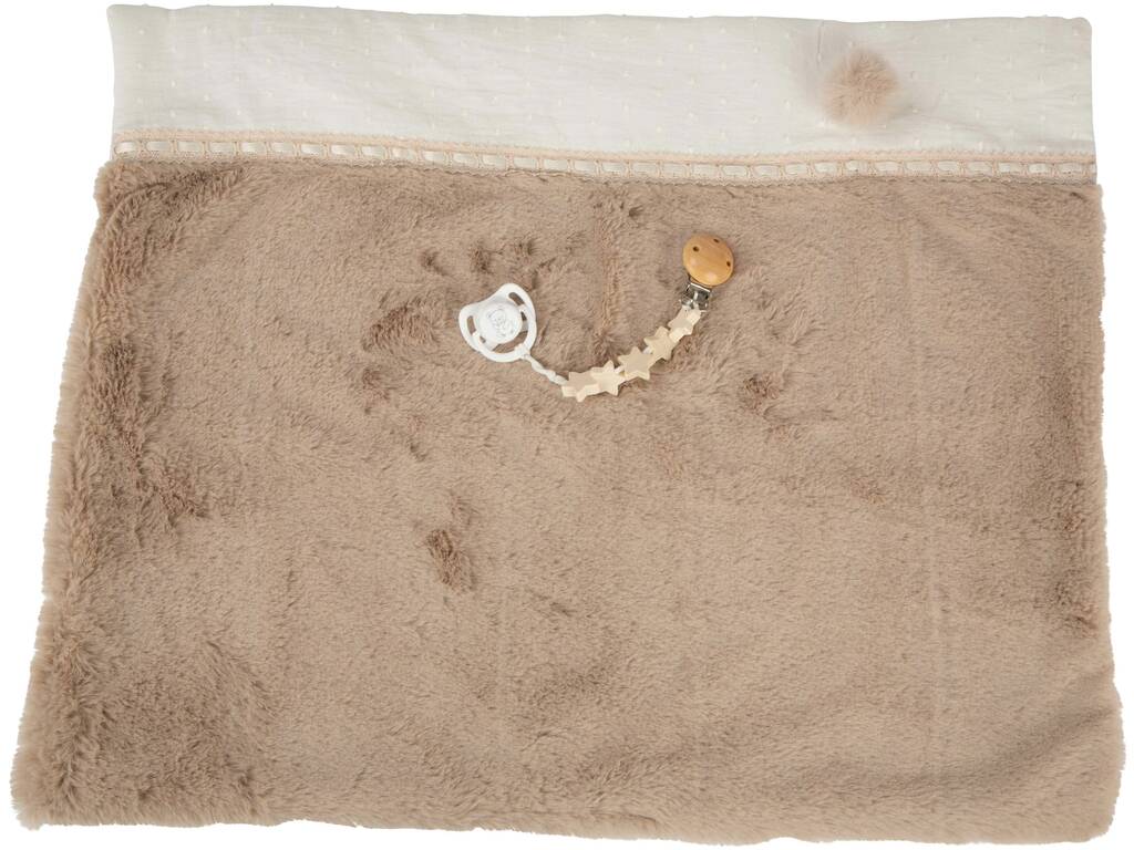 Bambola Reborn Jade da 38 cm con coperta marrone