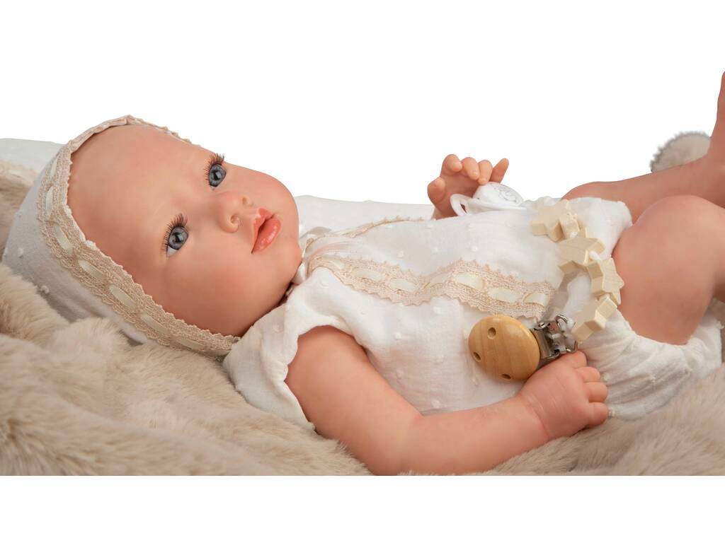 Bambola Reborn Jade da 38 cm con coperta marrone