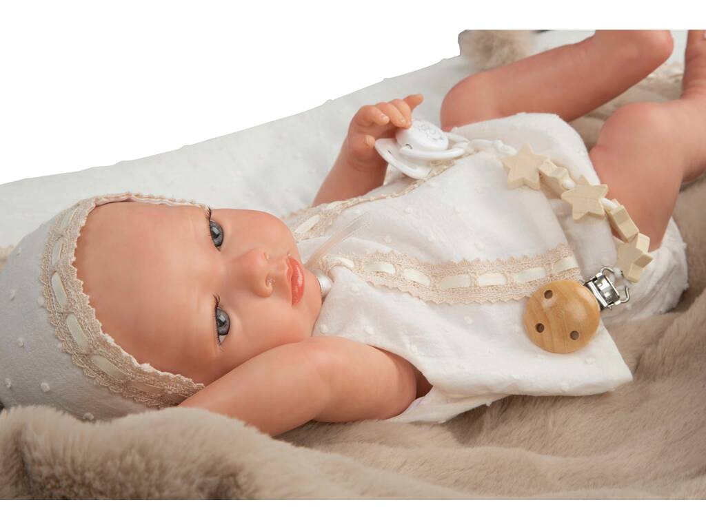 Bambola Reborn Jade da 38 cm con coperta marrone
